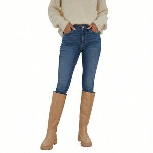 EVERLANE Mid-Rise Skinny Ankle Jeans – Size 28, Medium Wash, Stretch, EUC